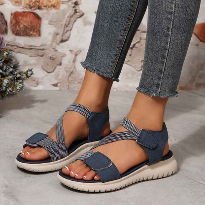 Women's Cloth Platform Beach Sandals