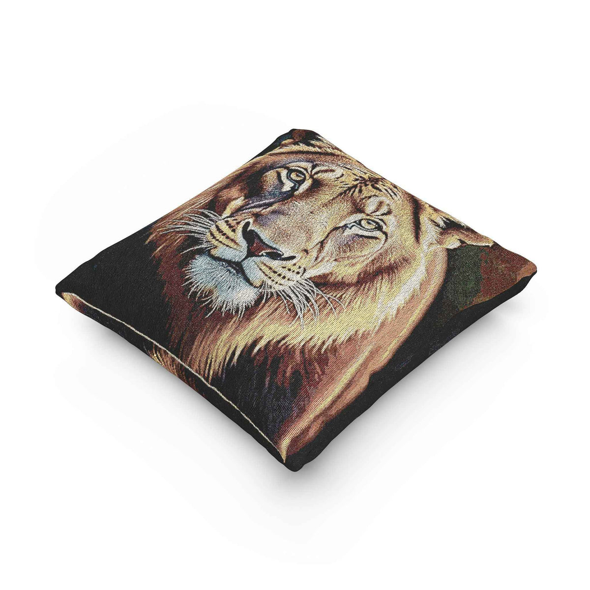 Oreiller tissé portrait de lion | Coussin décoratif visage de lion, Décoration d'intérieur faune