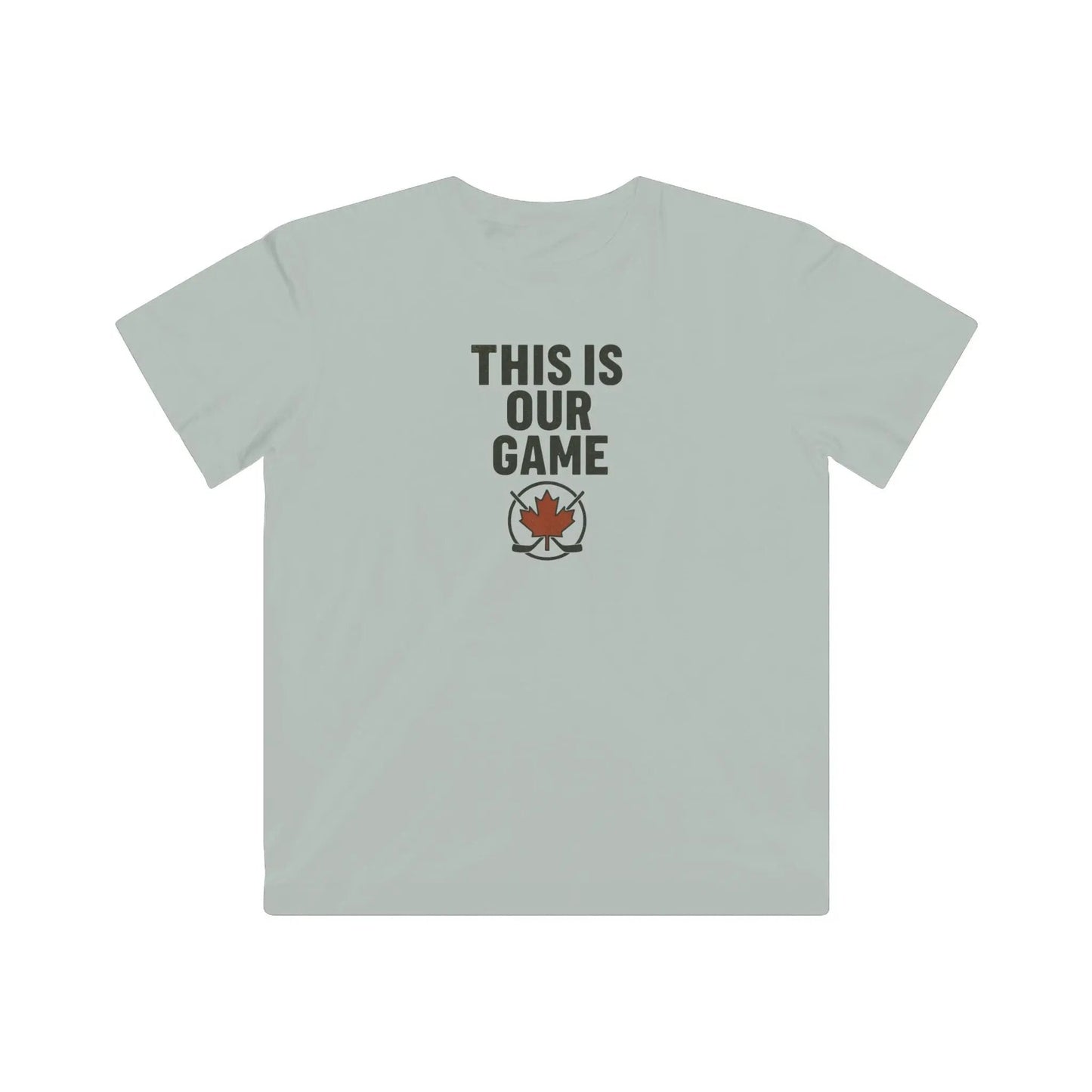 T-shirt jeune « C'est notre jeu » – Motif feuille d'érable canadienne