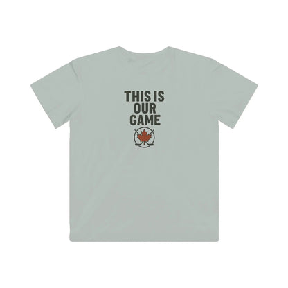 T-shirt jeune « C'est notre jeu » – Motif feuille d'érable canadienne