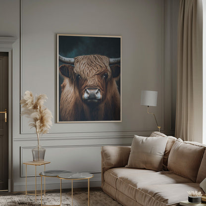 Tableau sur toile Vache écossaise