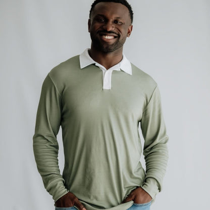 Unisex/Men's Bamboo Rugby Style Shirt | Graphite