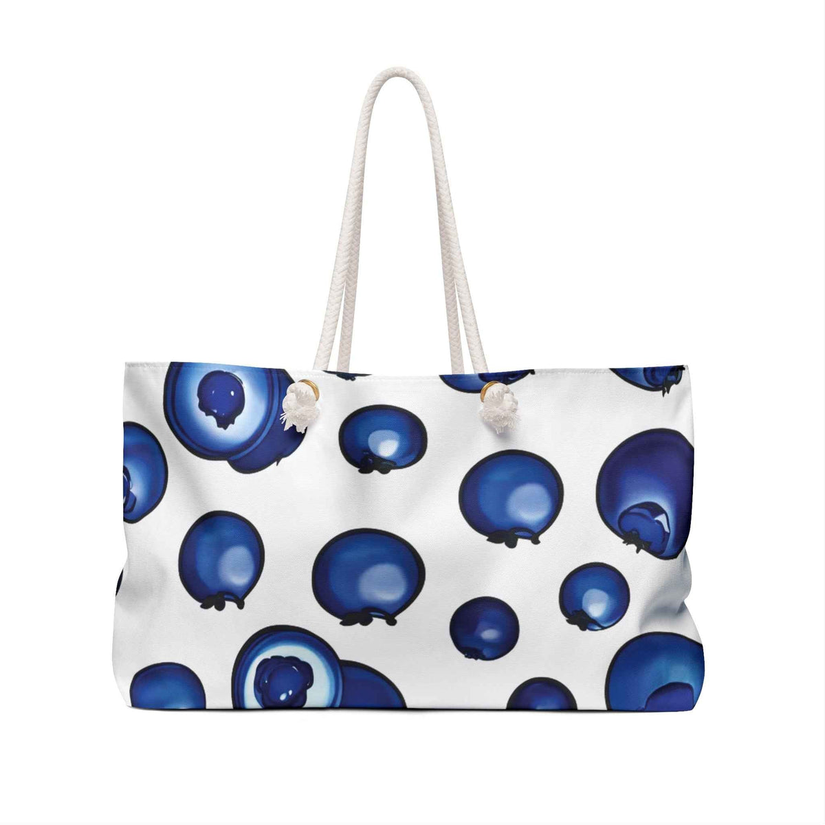 Sac de voyage en tissu Weekender à motif myrtille | Sac fourre-tout de voyage à imprimé fruits