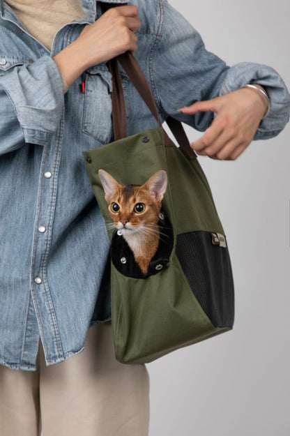 Sac de voyage pour animaux de compagnie à bandoulière Color-Block | Série Momopets™ GoBuddy