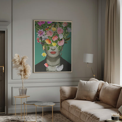 Art mural floral Frida