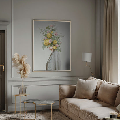 Art mural Bouquet jaune