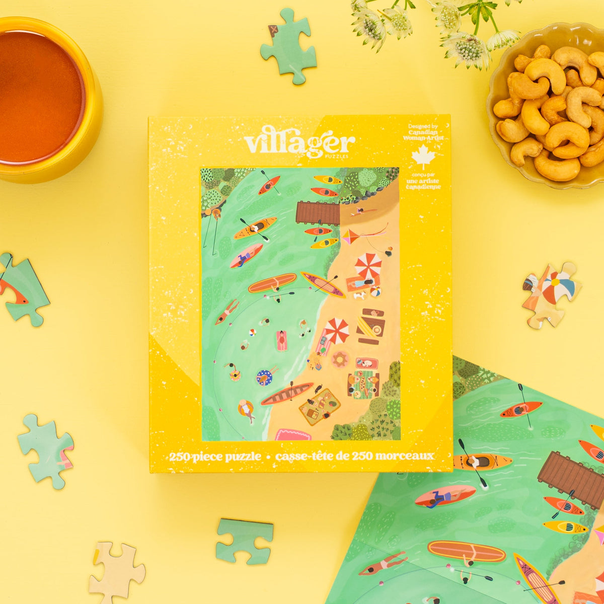 Lake Day | 250 Piece Puzzle | Kids & Adults | Designed in Canada by Nabeela Rumi