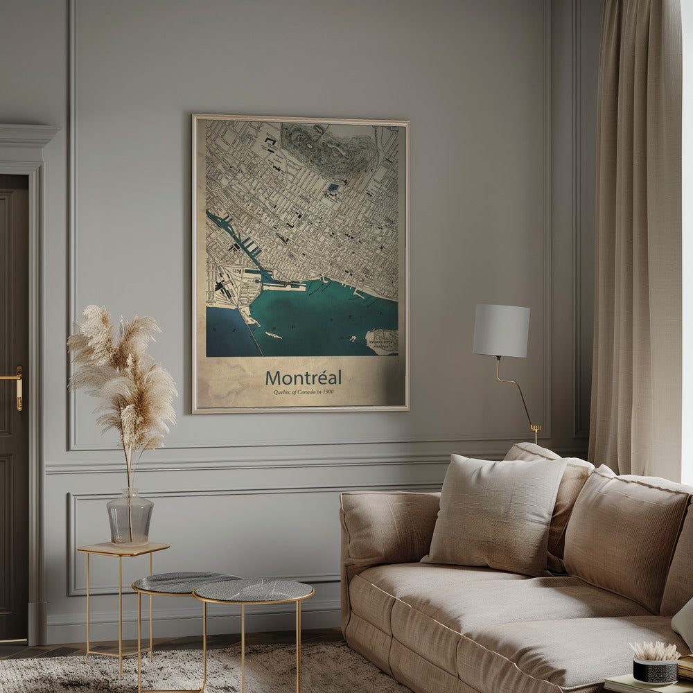 Carte de Montréal décorative