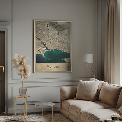 Carte de Montréal décorative