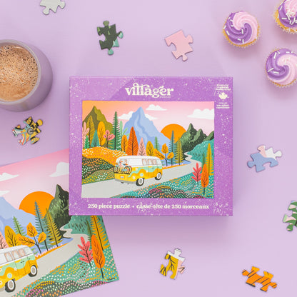 Road Trip | 250 Piece Puzzle | Kids & Adults | Designed in Canada by Kourtni Gunn