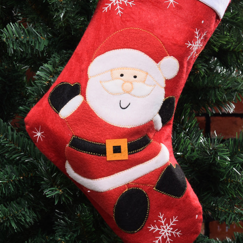 Christmas Stocking Pendant – Elk & Santa Hanging Decoration