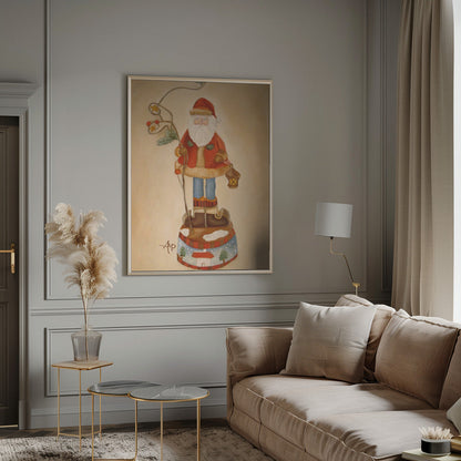 Décoration murale Le Père Noël arrive