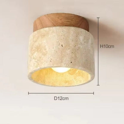 Plafonnier de style japonais tendance, forme grotte jaune, pour usage domestique