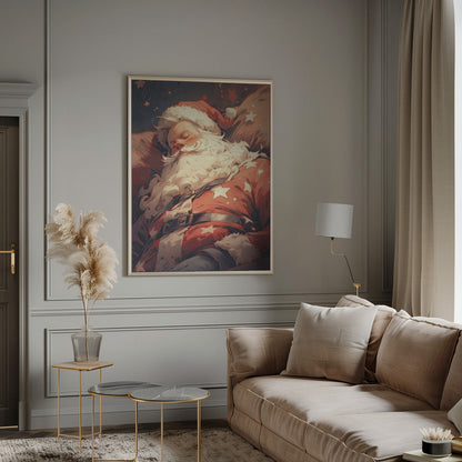 Décoration murale Le Père Noël endormi