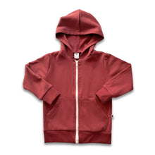 Youth Bamboo Fleece Zip-Up Hoodie | Cranberry