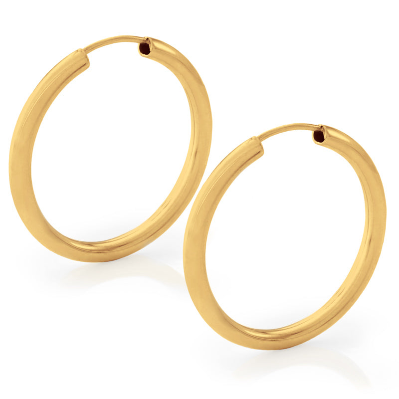 Boucles d'oreilles créoles 25 mm en or jaune