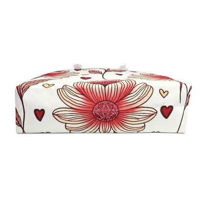 Sac de voyage cœur floral rouge | Grand sac de voyage | Maman voyageuse | Cadeau pour maman