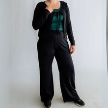 Ladies Bamboo Wide Leg Pants | Black