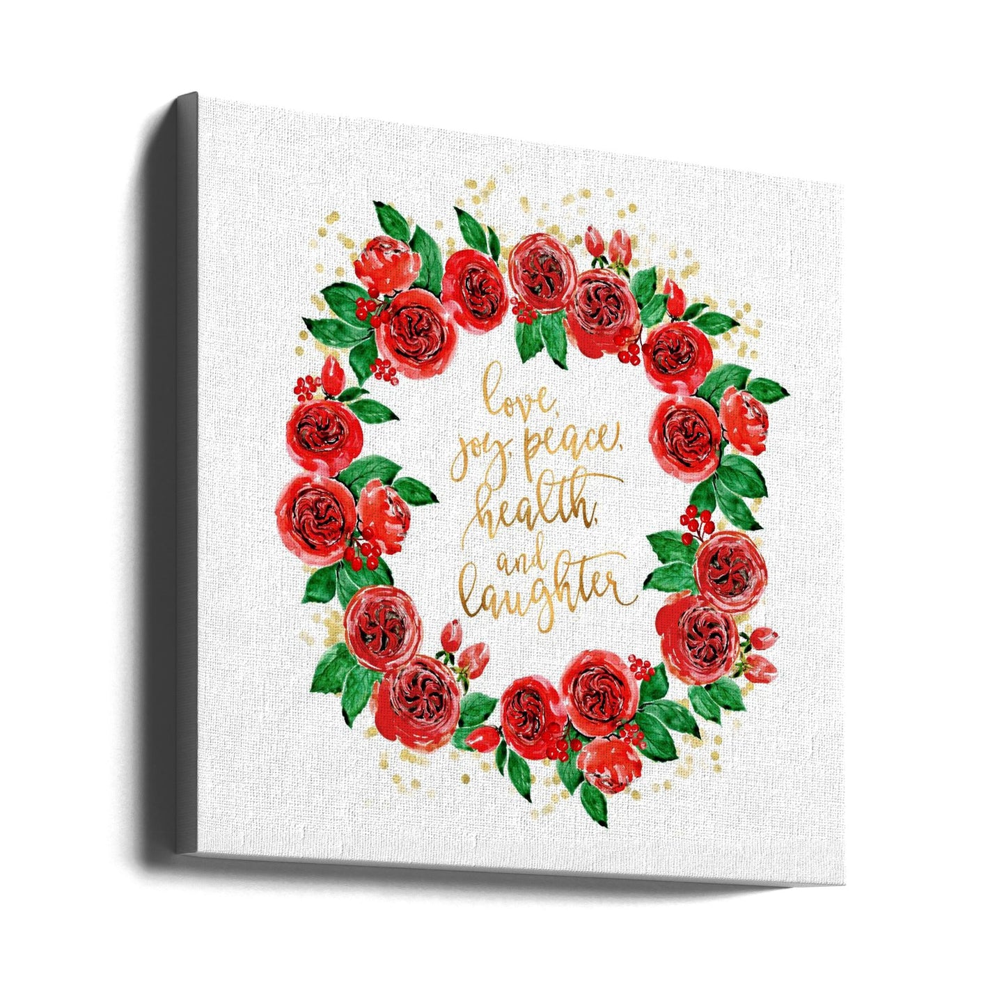 Décoration murale Couronne de vœux de roses rouges anglaises