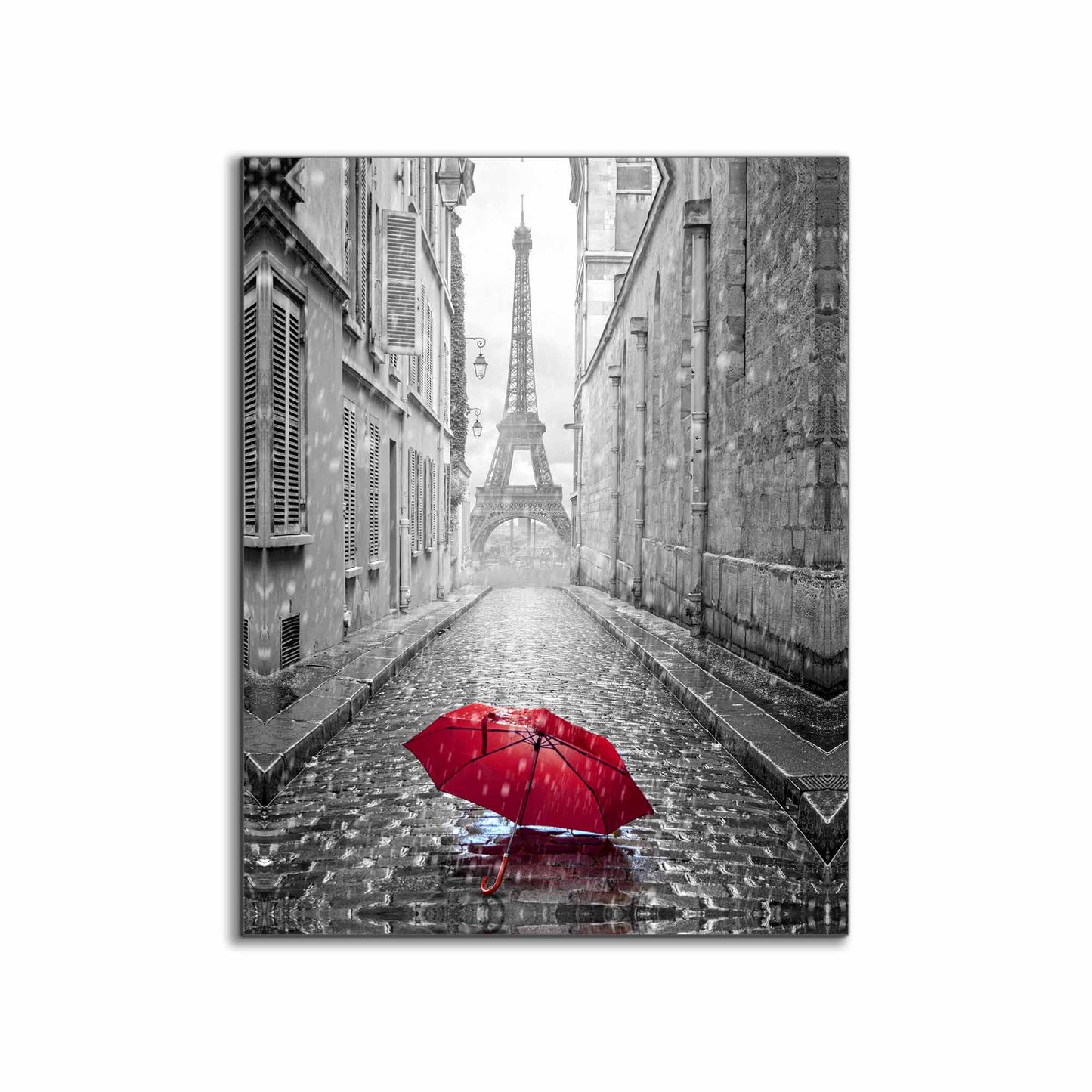 Toile murale - Parapluie rouge Tour Eiffel - Œuvre imprimée