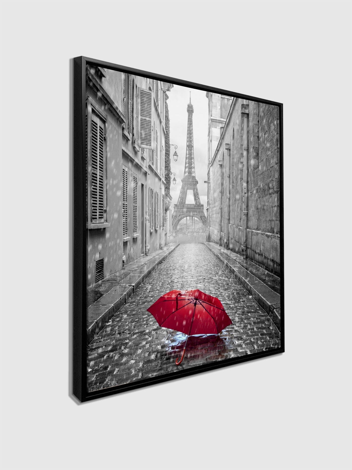 Toile murale - Parapluie rouge Tour Eiffel - Œuvre imprimée