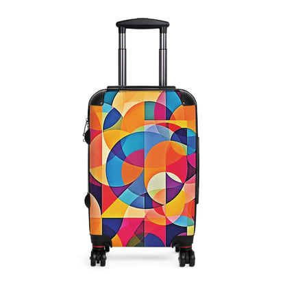 Valise Cabine Géométrique Colorée — Bagage de Voyage Abstrait Moderne