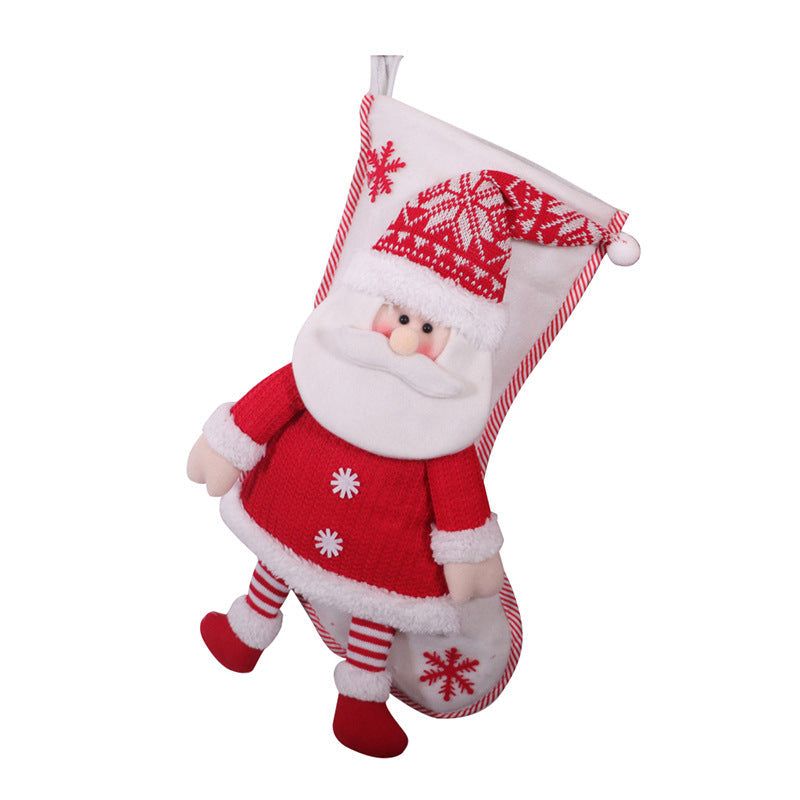 Christmas Candy Stockings – Festive Red & White Holiday Socks, 4 Fun Designs