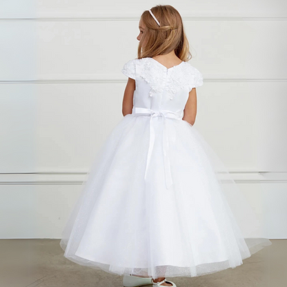 Robe de cérémonie fille princesse fleur