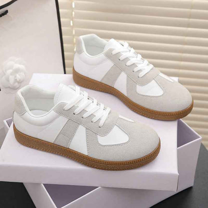 Baskets décontractées rétro pour femmes, chaussures plates à couche unique