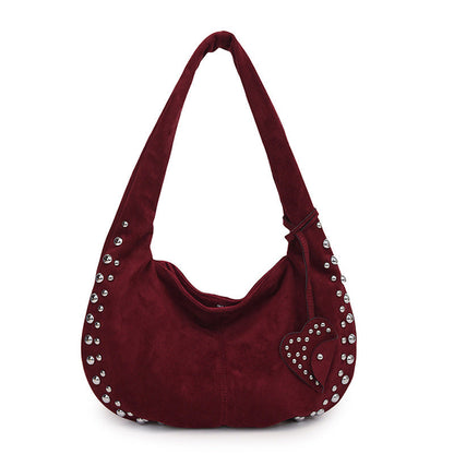 Soft Plush Underarm Tote Bag for Women, Casual Everyday Shoulder Handbag