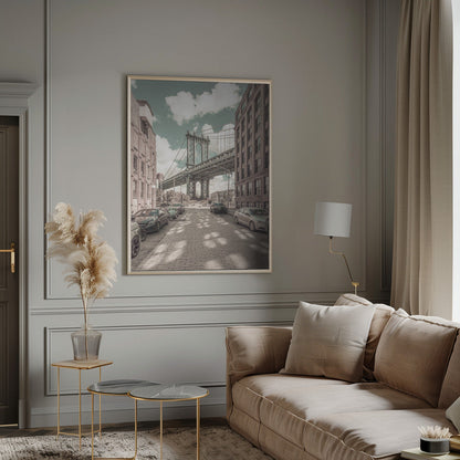 Décoration murale NEW YORK Manhattan Bridge | style urbain vintage