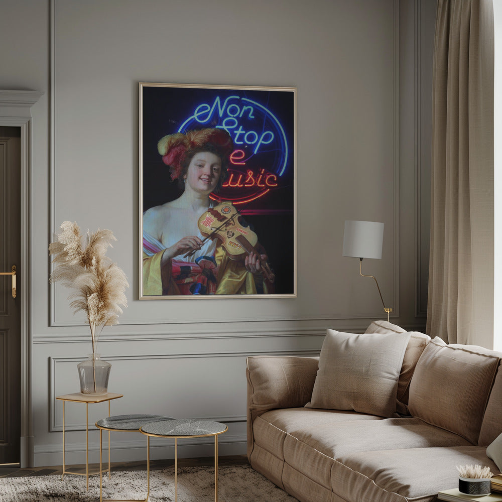 Tableau mural Imprimé sur toile Non Stop the Music