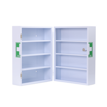 Armoire de premiers secours en métal (étiquette verte)