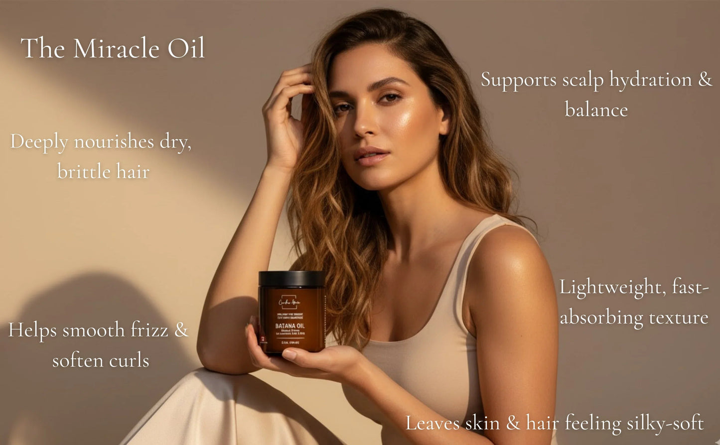Huile de Batana 100% brute et biologique de qualité supérieure - Réparation capillaire profonde et force pour les cheveux secs, abîmés et sujets à la casse