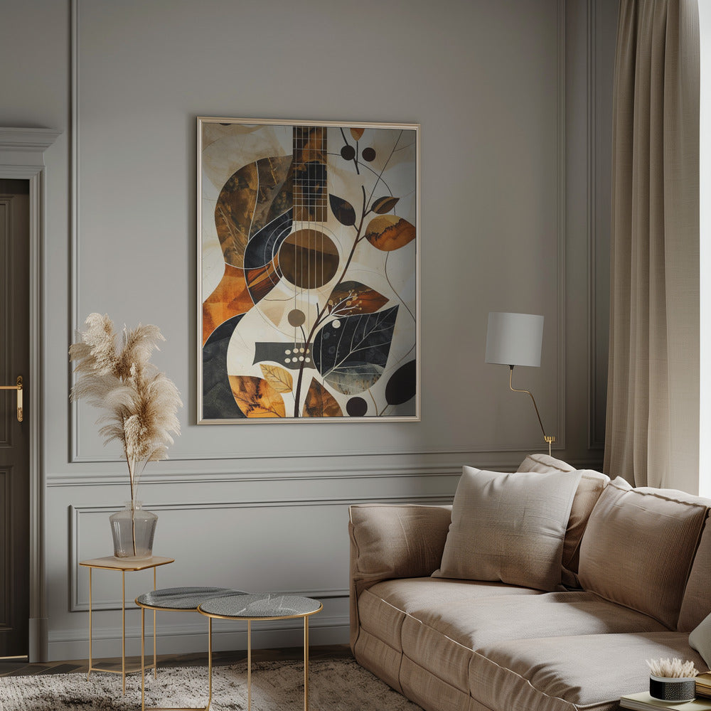 Collage guitare musicale (1) Impression sur toile