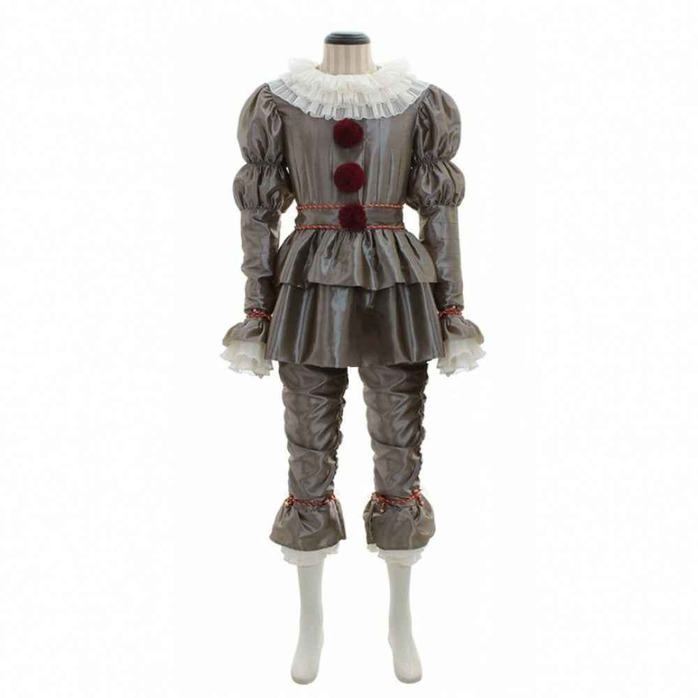 Ensemble de costume de clown pour femme – Tenue de bouffon pour fête d'Halloween avec accessoires