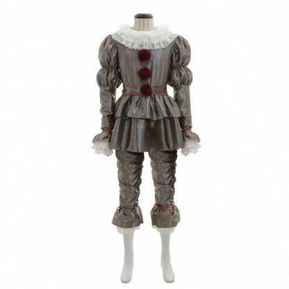 Ensemble de costume de clown pour femme – Tenue de bouffon pour fête d'Halloween avec accessoires