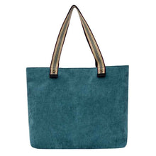 Sac à bandoulière vintage en velours côtelé pour femme – Cabas décontracté style littéraire