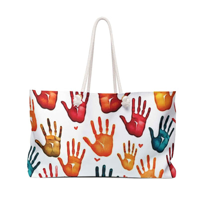 Sac de voyage Empreintes de mains colorées | Motif Mains peintes
