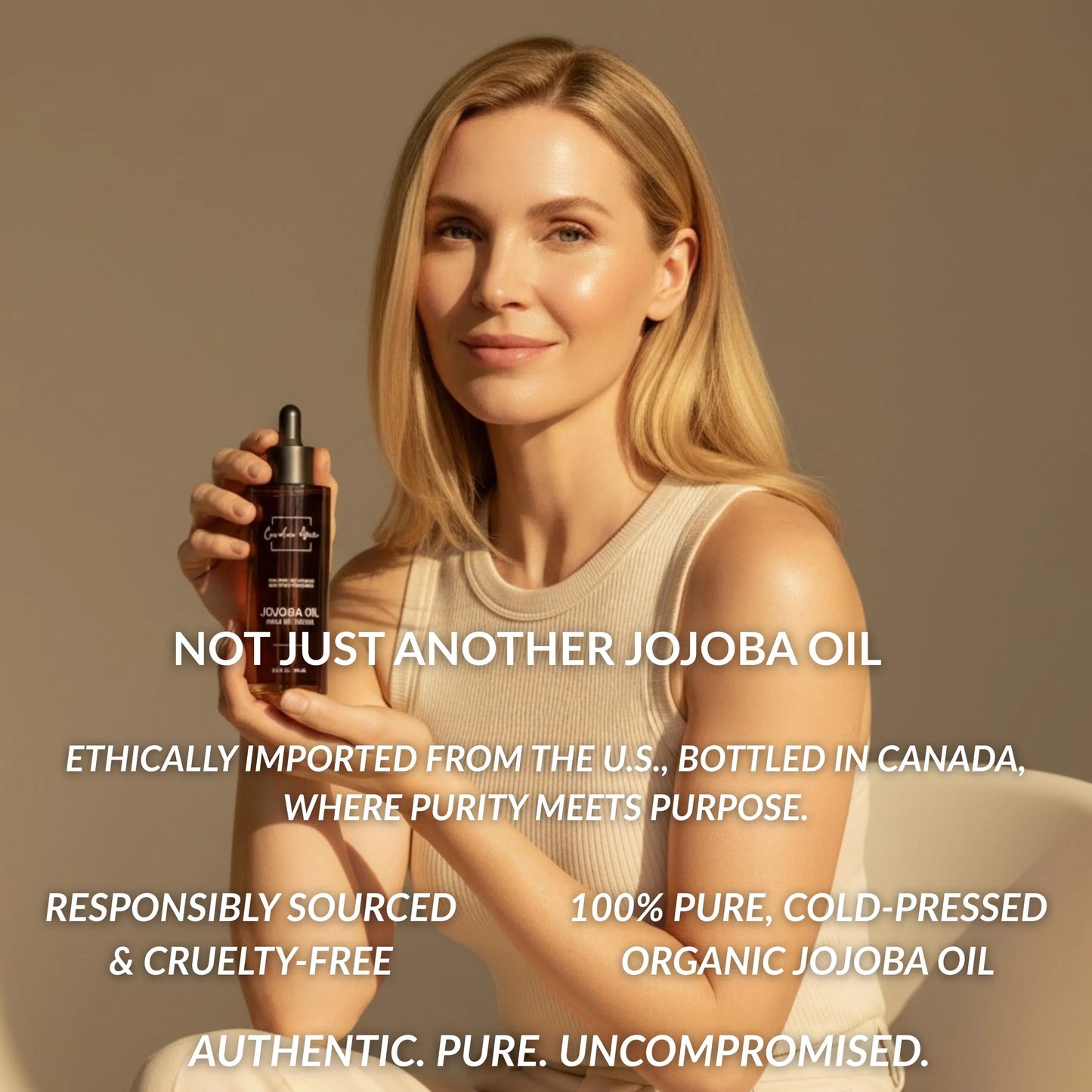 Huile de Jojoba 100 % Biologique Canadian Grace – Pour Peaux Sensibles, Réactives et Sujettes à l'Acné + Cuir Chevelu Sec ou Gras