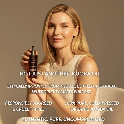 Huile de Jojoba 100 % Biologique Canadian Grace – Pour Peaux Sensibles, Réactives et Sujettes à l'Acné + Cuir Chevelu Sec ou Gras