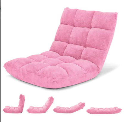 Canapé-lit paresseux pliable une place, fauteuil inclinable tatami, canapé-lit de loisir pour chambre ou balcon, déhoussable et lavable