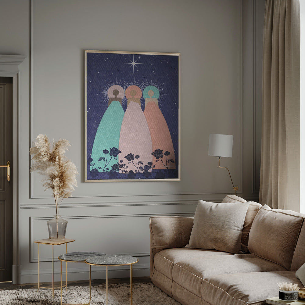 Décoration murale toile imprimée « Trois Esprits Guides »