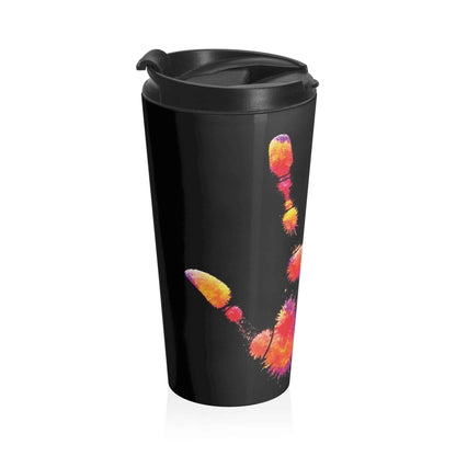 Mug de voyage — Gobelet en acier inoxydable avec motif patte de néon coloré