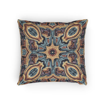 Coussin tissé bohème – Coussin décoratif à motif médaillon mosaïque