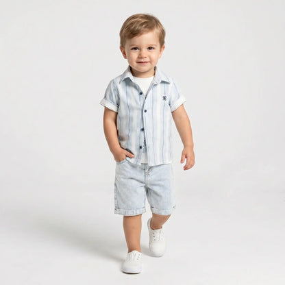 Tyler Stripes Denim Set