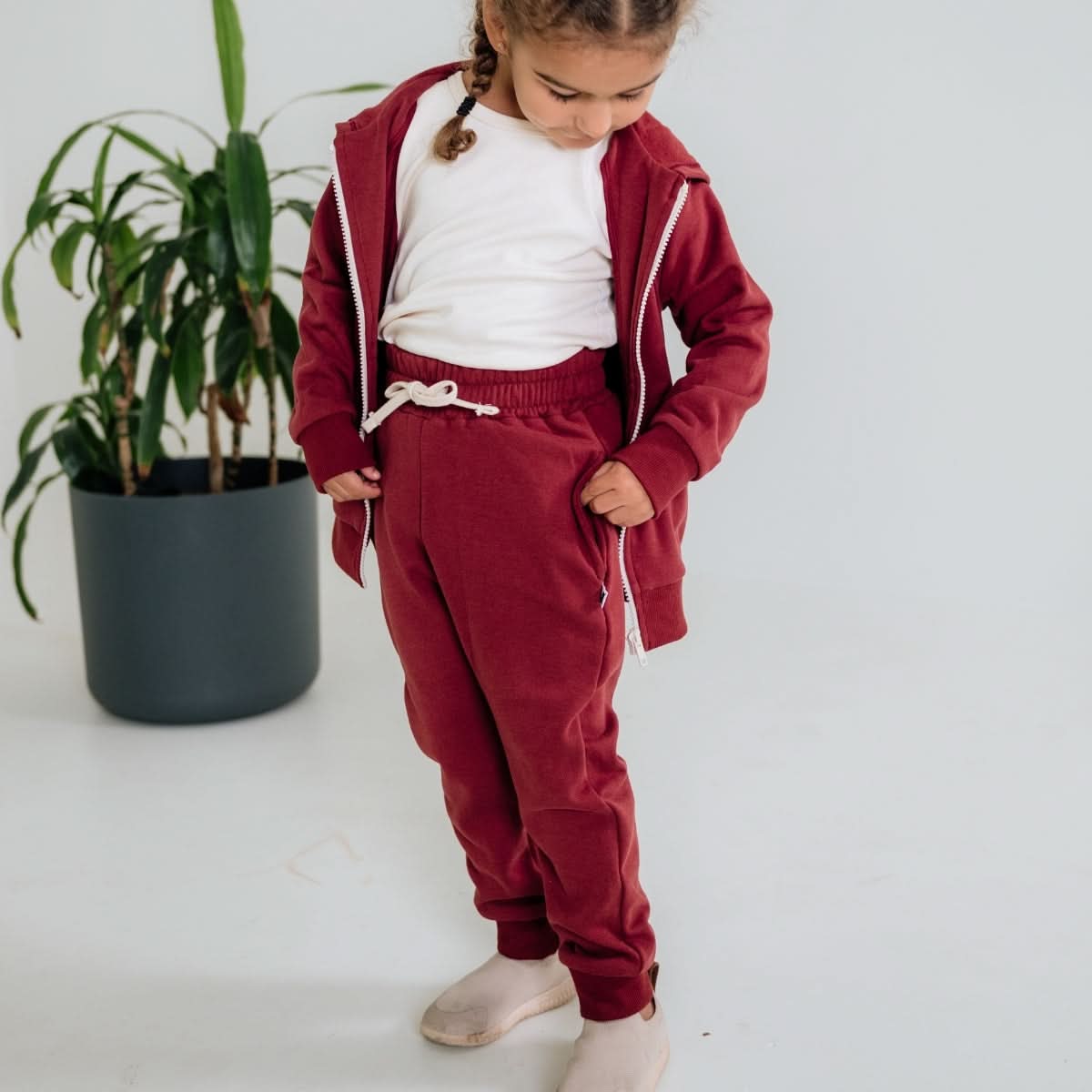 Baby/Kids' Bamboo Fleece Joggers | Terracotta