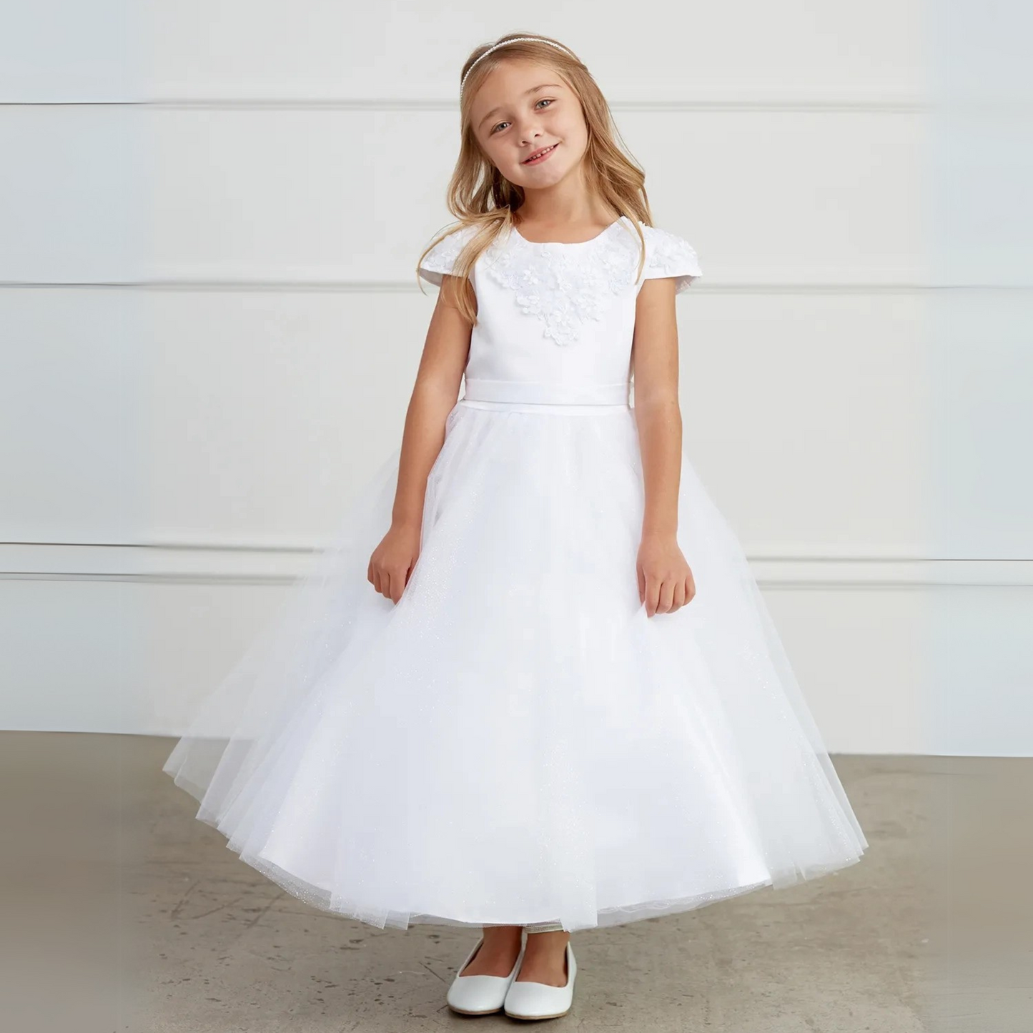 Robe de cérémonie fille princesse fleur