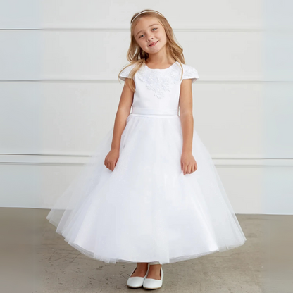 Robe de cérémonie fille princesse fleur