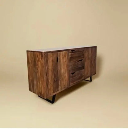 Retro acacia solid wood buffet